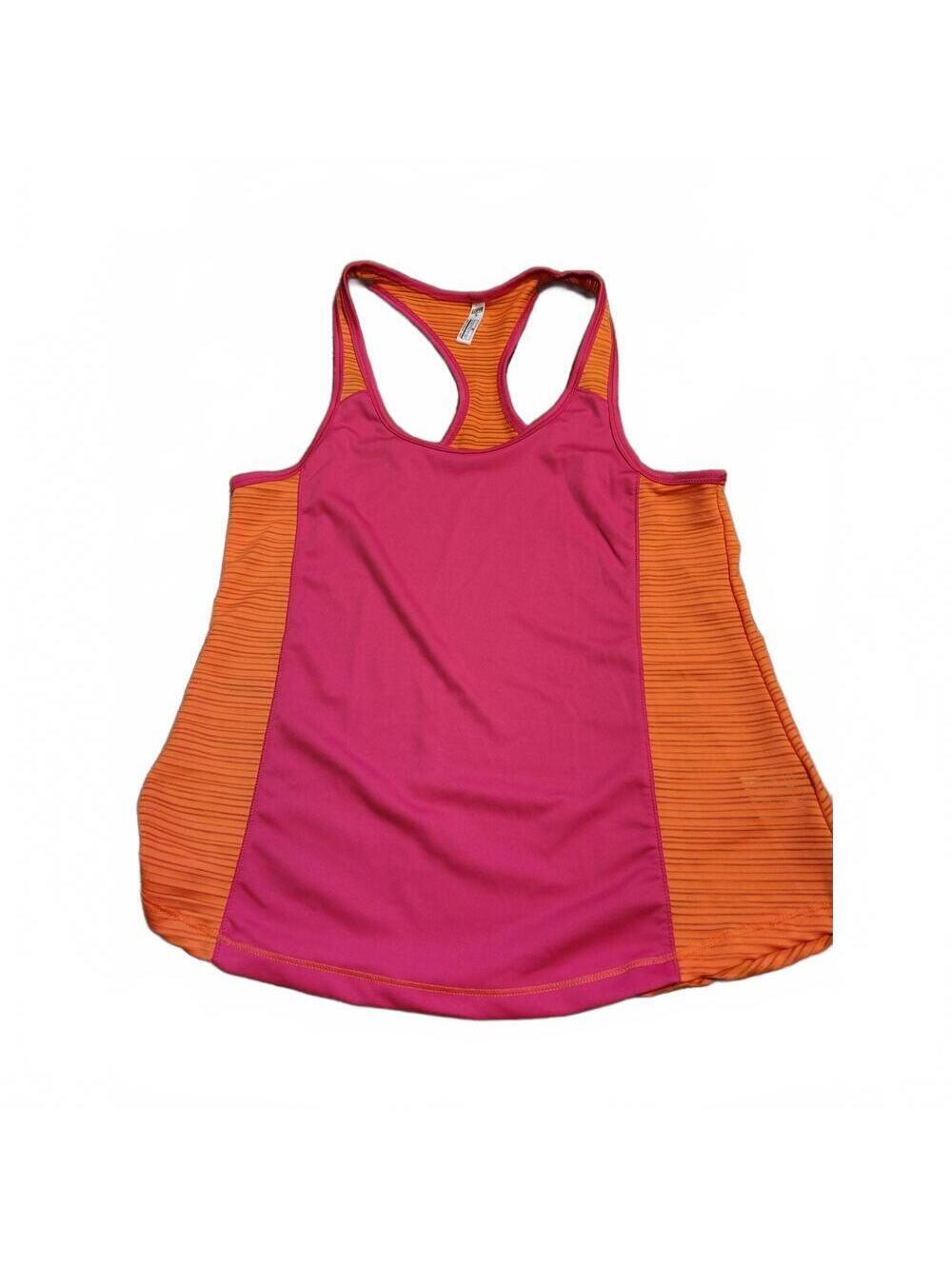 Soffe orange/pink racerback Tank Top women's Size M